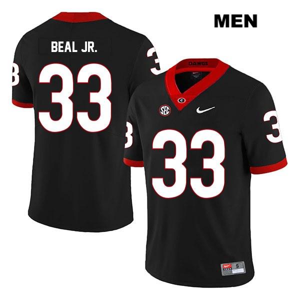 Georgia Bulldogs Men's Robert Beal Jr. #33 NCAA Legend Authentic Black Nike Stitched College Football Jersey IKI0556DG